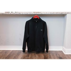 Audi Black 1/4 Zip Long Sleeve Pullover Sweater Men Size Large